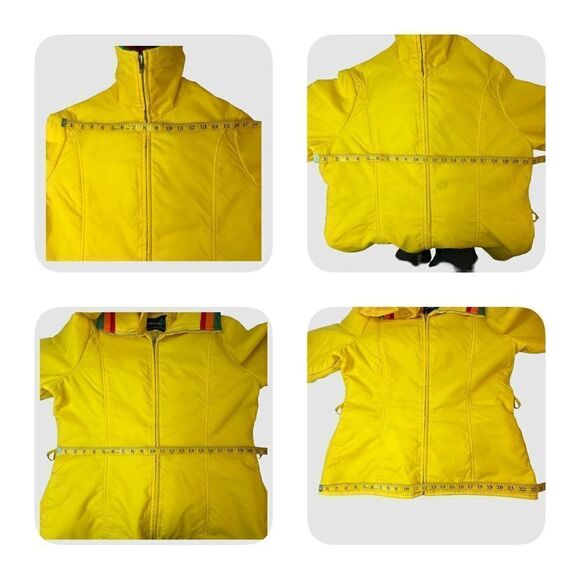 ASPEN Vintage 80’s Bright Yellow Ski Winter Jacket Size Large - Picture 8 of 16